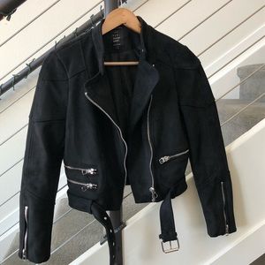 Zara Faux Suede Moro Jacket XS
